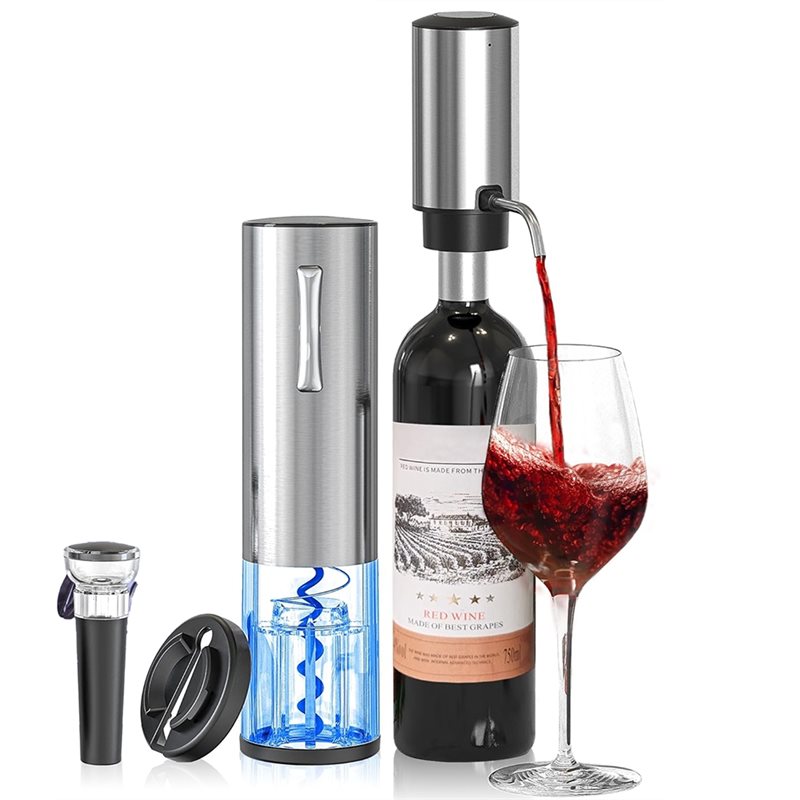 Decanter Aerator Set - A84G-Elektrikli Şarap Açacağı 4'ü 1 Arada