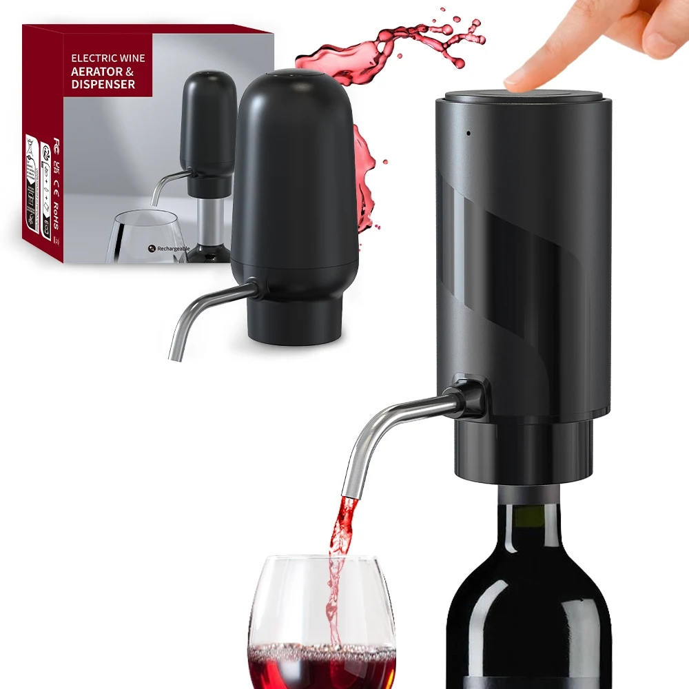 Decanter Aerator Set - Otomatik şarap havalandırıcı dağıtıcı şarj edilebilir