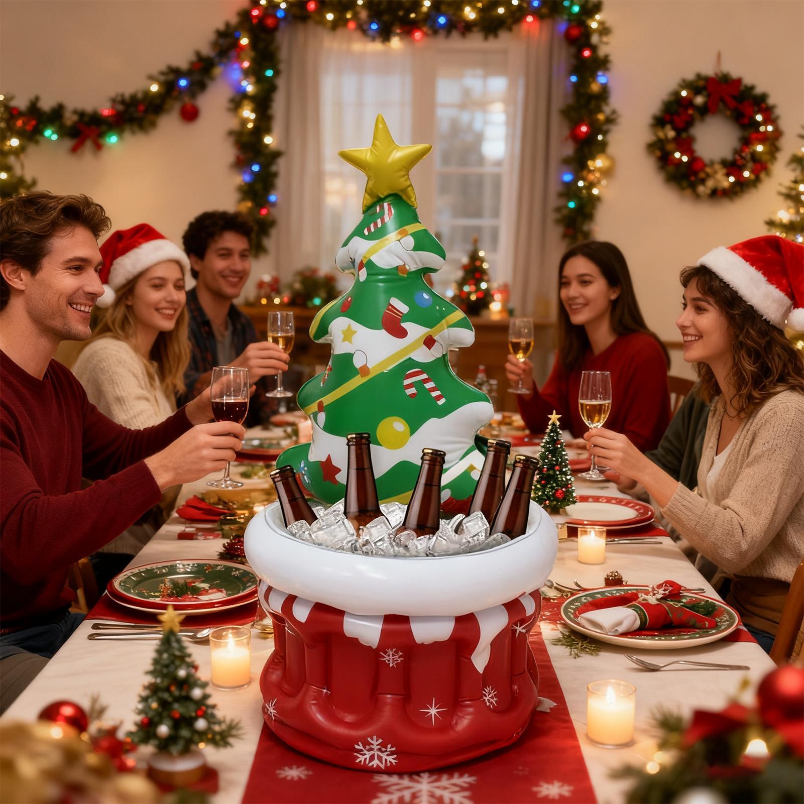 Wine Beer Festival - Şişme Soğutucu Noel Ağacı Şeklinde Buz