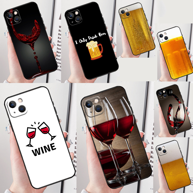 Wine Plus Beer - İçecek Bira Kırmızı Şarap Telefon Kılıfı
