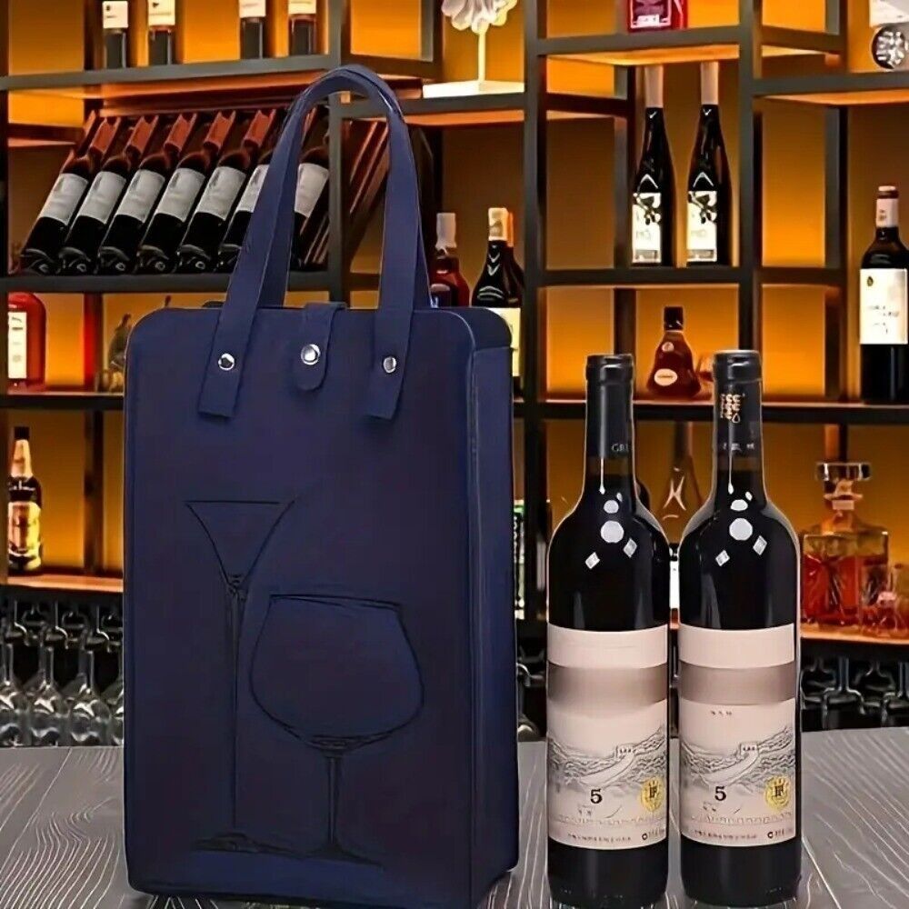 Wine & Beer Tours Of Nova Scotia - Yüksek Kaliteli Keçe Kırmızı Şarap Çantası