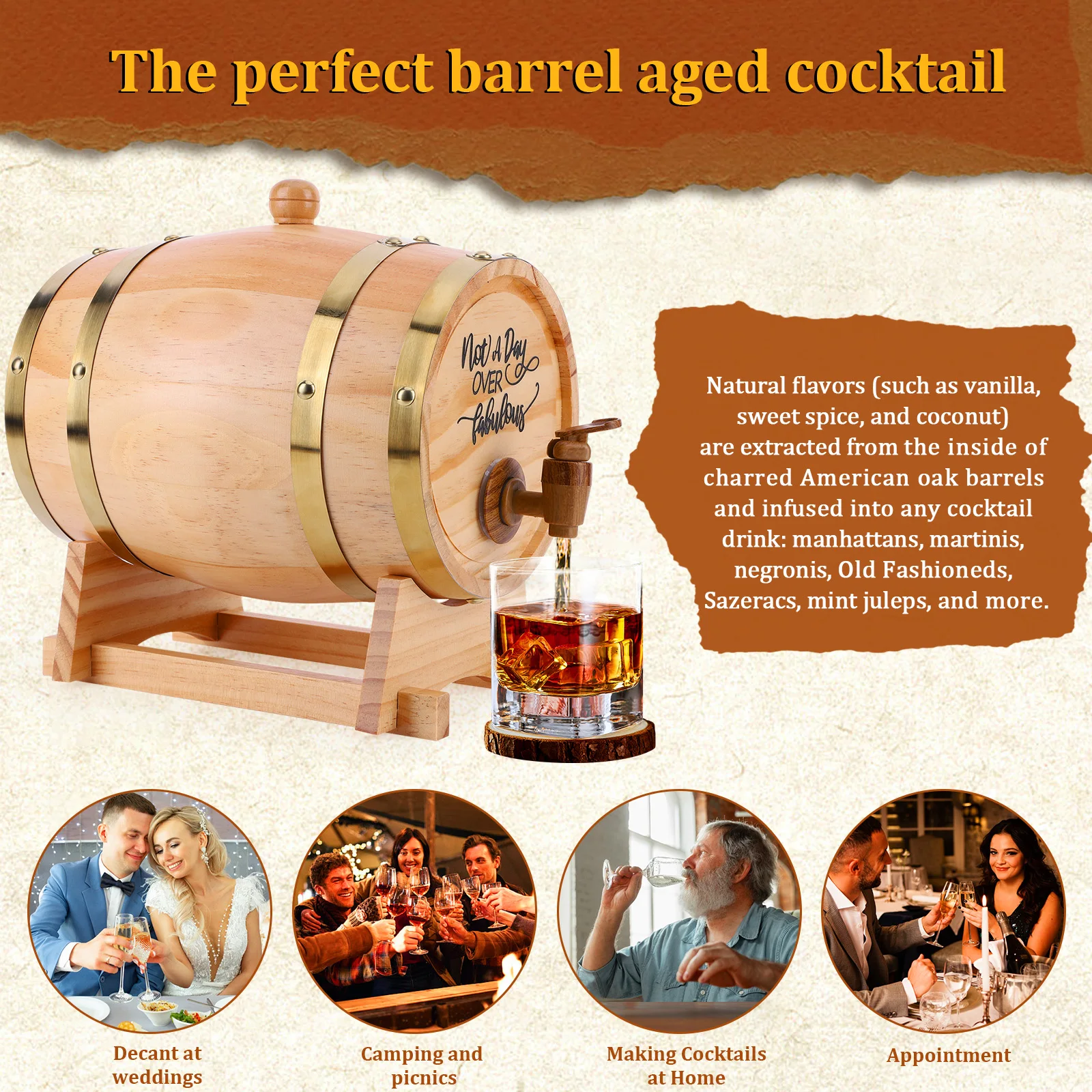 3L Ahşap Viski Fıçısı, Standlı - Wine Beer Rum incelemesi ve fiyatı