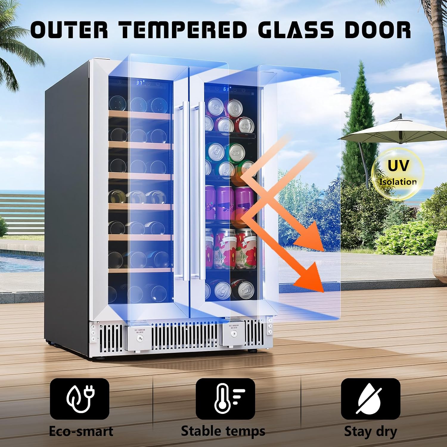 İçecek Buzdolabı, 24 İnç Çift  - Wine Beer Fridge Under Counter incelemesi ve fiyatı