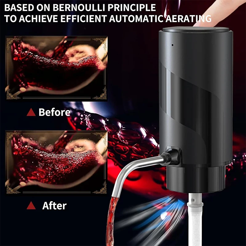 USB Şarjlı 4'ü 1 Arada Elektri - Decanter Aerator Set incelemesi ve fiyatı